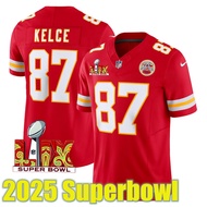 2025 Super Bowl LVX Men's NFL Jersey Kansas City Chiefs Travis Kelce Red Limited American Football J