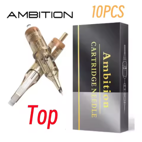 Ambition Premium 10PCS Tattoo Cartridge Mix Round Liner 0.3/0.35mm RL/RM Disposable Tattoo Needle 1r