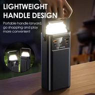 80000mAH Powerbank Fast Charging Powerbank Large Capacity Camping Powerbank LED Light4 Outputs 120W 