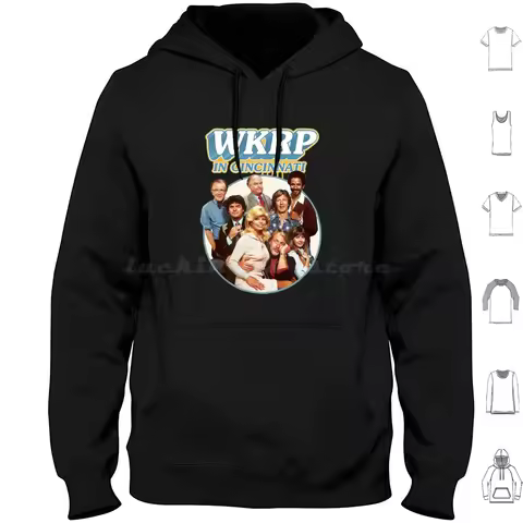 Wkrp In Cincinnati Hoodie Cotton Long Sleeve Wkrp Tv Tvshow Movie Retro Nostalgia 80s 90s Classic Cl