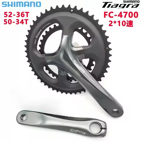 Shimano TIAGRA 4700 Crankset, 2×10 Speed Dual Chainrings With RS501 BBR60 Bottom Bracket for Road bi