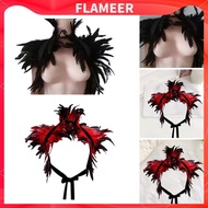 [FlameerMY] Women Men Feather Shrug Shawl Novelty Feather Shawl Wing Fashion Cape Party