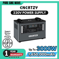 【3000W HIGH POWER】ENERTZY Portable Power Station Pure Sine Wave 2000W/3000W 220V Output Emergency Ba