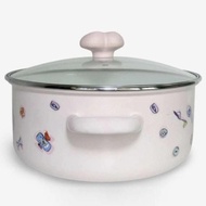 Dutch Oven Enamel Pan With Glass Lid Beauty In The Kitchen [24Cm]