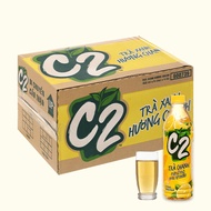 THÙNG 24 CHAI TRÀ XANH C2 VỊ CHANH 455ML