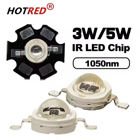 1-10pcs IR LED 3W 5W 1050nm High Power Infrared Chip 1.2-1.8V 700mA 1400mA Diode Light Laser Lamp fo