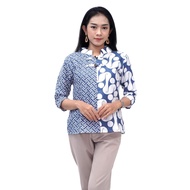 Batik Wanita Modern - Blus Batik - Blouse Batik  - Atasan Batik - Salur Kawung S-M-L-XL-XXL-3L-4L-5L