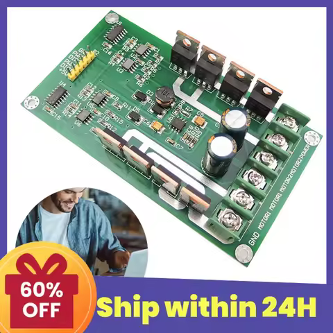 10A Dual Motor Driver Board Module Peak 30A H-bridge MOSFET DC Motor Driver Board 3V-36V with Brake 