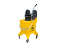 Mop Bucket Squeezer 31L  Heavy Duty Commercial Industrial Ergo Space Saver Side Press