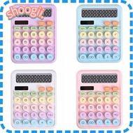 SHOOGEL Mechanical Switch Calculator, 12 Digits Big Buttons Calculators Desktop, Cute Large LCD Disp
