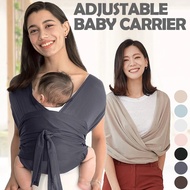 Adjustable Baby Carrier Easy to Wear Baby Sling Wrap Front Carry Summer Breathable Grid Cross Simple