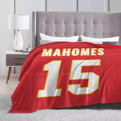 Pat Mahomes Soft Warm Light Thin Blanket Sports Pattern Pat Mahomes Chiefs Football Kansas City Foot