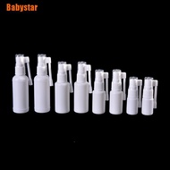 {[Babystar]} 2X White Plastic Nasal Pump Spray Bottles Mist Nose Bottles 10/20/30/50Ml Empty