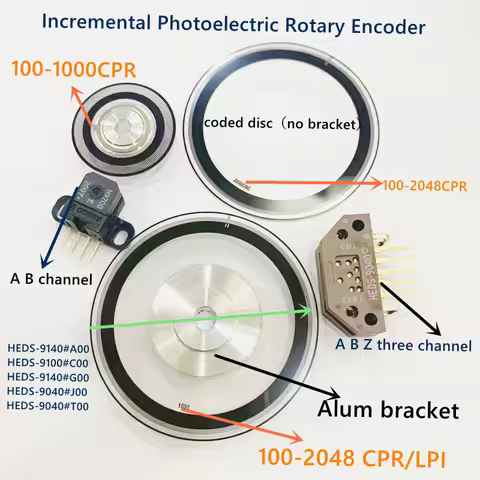 HEDS-9040#T00 sensor optical encoder 2000CPR code disk code whool 50mm avago