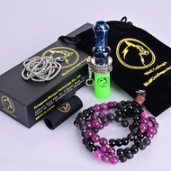 Multicolor Resin Hookah Mouth Purple Black Bead Halter Neck Chain Metal Long Chain Portable Nozzle U