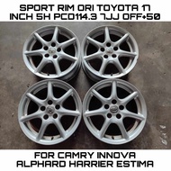 Sport Rim Ori Toyota 17 Inch 5H Pcd114.3 7jj Off+50 For Camry Innova Alphard Harrier