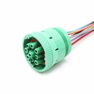 Green Deutsch 9 pin waterproof auto connector Diagnosctic Tool circular Connector With Wire HD10-9-1