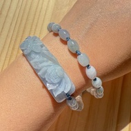 手作紫羅蘭蓮花園玉鐲