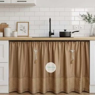 Gorden kolong dapur motif tulip polka minimalis