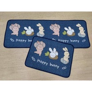 Cotton kitchen mat set 1 short 1 long (1 carpet 40x60cm + 1 carpet length 120x40cm)