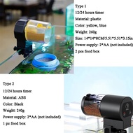 Pengumpan Ikan Automatik 100ml dengan Pemasa Pintar, Pengumpan Ikan Emas Akuarium, Pengumpan Ikan Ak