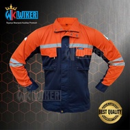 Orange Navy Semi-Jacket Safety Wearpack Safety Jacket - Safety Clothing - Project Clothing