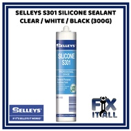 Selleys S301 Silicone Sealant 300g Glass Waterproof Seal Aquarium Wood Window Glue / White / Black /