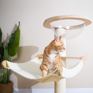 Wakupet cat scratcher tree post with space chamber and hammock