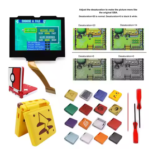 3.0 Inches HD Laminated V5 IPS GBA SP Backlight LCD Screen Mod Kits Support For AGS-101&AGS-001 NO N