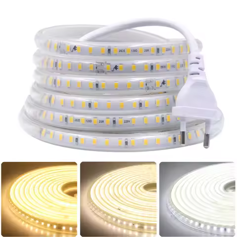 20cm Cuttable LED Strip Light 220V 2835SMD 120Leds/m Hight Quality Flexible LED Tape Waterproof Outd