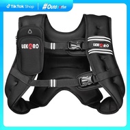 LEKÄRO Weighted Vest, 6lbs/8lbs/12lbs/16lbs/20lbs/25lbs/30lbs Weights Vest for Women Men with Reflec