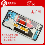 ชิ้นส่วนโทรศัพท์มือถือ OPPO A2 5G จอ LCD แบบใช้แล้วกลับมาใหม่พร้อมกรอบ PLB110 สำหรับ A1 Realme K11X