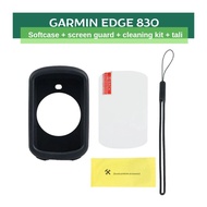 Silicone Softcase Package For Garmin edge 830+Screen Guard+Garmin edge Drop Protection Strap