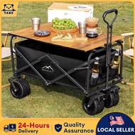 300L Outdoor Trolley Wagon Troli Barang Foldable Wagon Tool truck portable Shopping Camping cart Wit