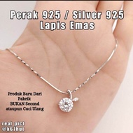 Kalung dan Liontin Unik Perak 925 Lapis Emas Putih Awet Anti Karat Ada Surat Akan Dikirim  Sesuai Fo