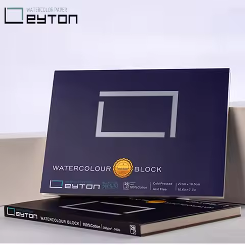 LEYTON Watercolor Paper 300g Sealant Watercolor Book Thickened Painting Book 100% Cotton Pulp Waterc