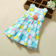 🇲🇾 X201504-105 Girl Sleeveless Flower Cotton Dress (3y, 4y, 6y, 7y)