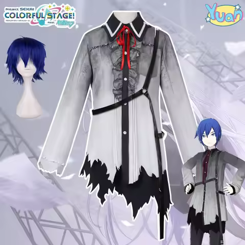Anime KAITO Cosplay Costume Project Sekai Colorful Stage! Cosplay Cute KAITO Uniform KAITO Wig Hallo