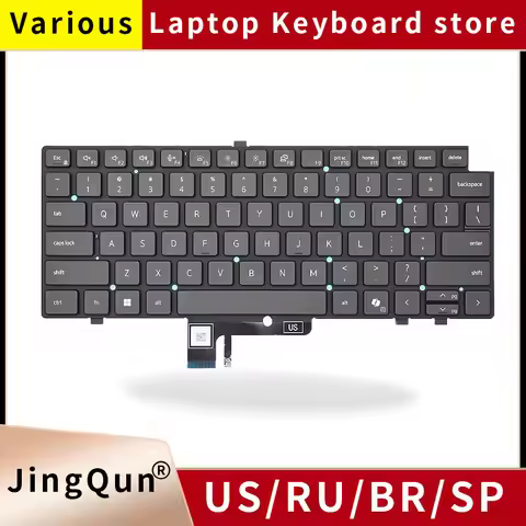 Replacement US/RU Russian Laptop Keyboard For DELL Latitude 7440 7430 7450 7640 7650 P126F H3DHT TRN