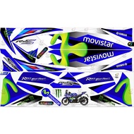 R15 Movistar II motorcycle striping sticker biru