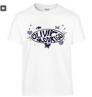 Olivia Rodrigo Guts Tour Album Tracklist T-Shirt Triacetate Fiber 100% Womens Fashion Short Sleeve C
