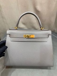 Kelly 28 OL積雨雲灰 金扣 epsom