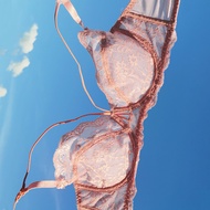 Summer New Floral Embroidery 3/4 Cup Lace Bra Set Ultra Thin See Through Underwear Breathable Brassi