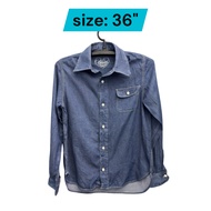 Beams Heart Jeans Shirt Chest 36" Length 24" Second Hand Code Sd36