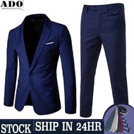 [Local Delivery]suit men's groom wedding dress slim coat business casual professional suit