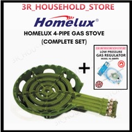 Homelux C-50 LPG Cast Iron burner C50 / 4 Pipe Gas Stove / Gas Cooker / Dapur Hijau