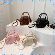 SYNITE PU Shoulder Bag, Y2k Casual Adjustable Crossbody Bag, Fashion Vintage with Free Pedant Square