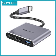 Sumlett USB Type C เป็น HDMI Multiport Adapter, USB C 3.1 สายฟ้า 3 ถึง HDMI 4K Hub พร้อมพอร์ต USB 3.