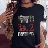 Retro The Devil Wears Prada 2 Printed T Shirt Women Latest Movies Fashion T-Shirt Summer Short Sleev