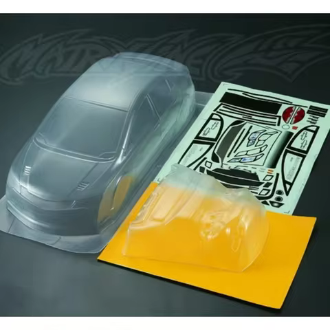 1/10 PC RC Shell Body Civic FD2/FN2 Type R Sedan 4 Door 195mm Width Transparent Shell With Lampshade